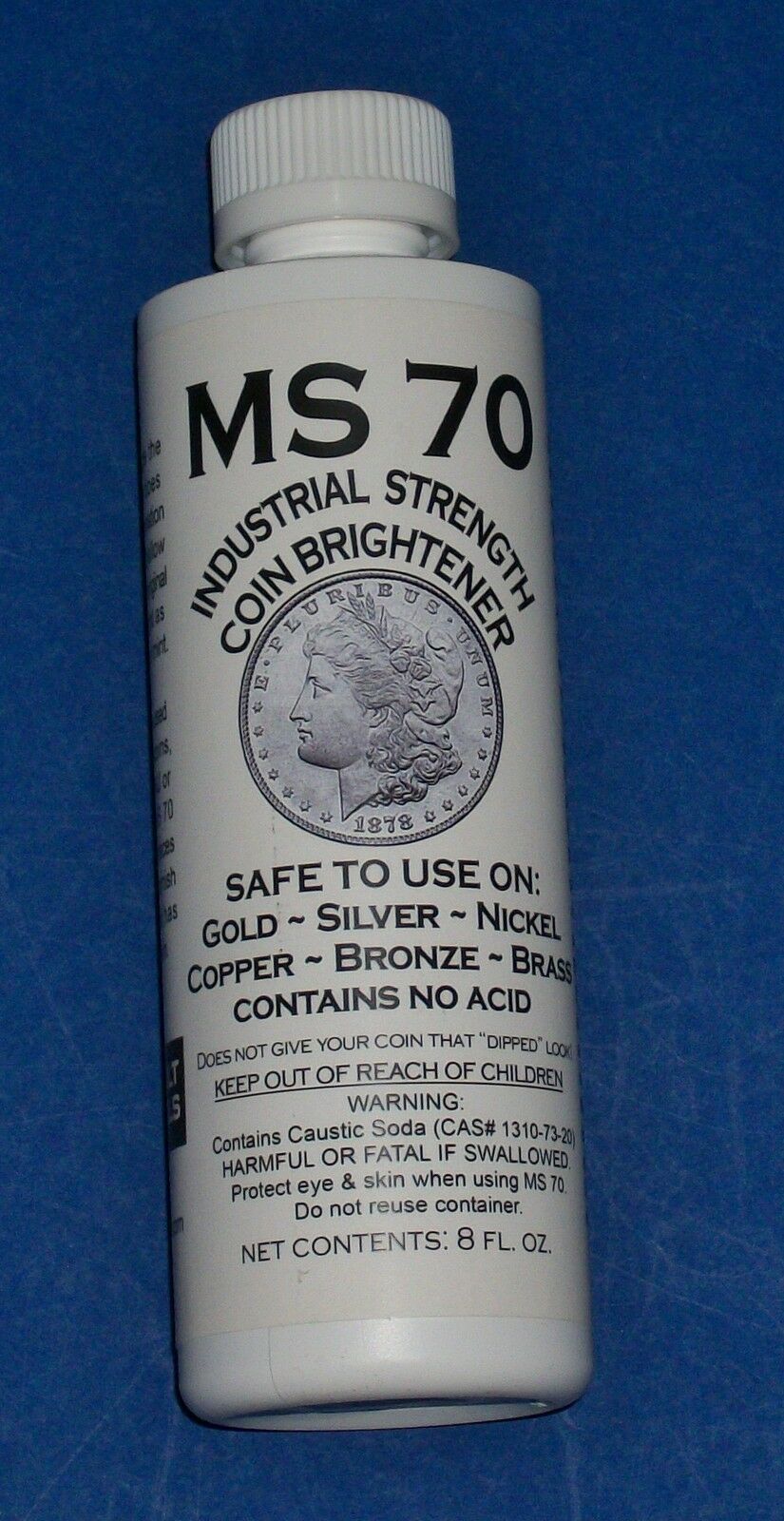 MS 70 8 oz. Coin Cleaner Brightener for Gold Silver Copper Bronze Brass  Nickel - St. Simons Island.com